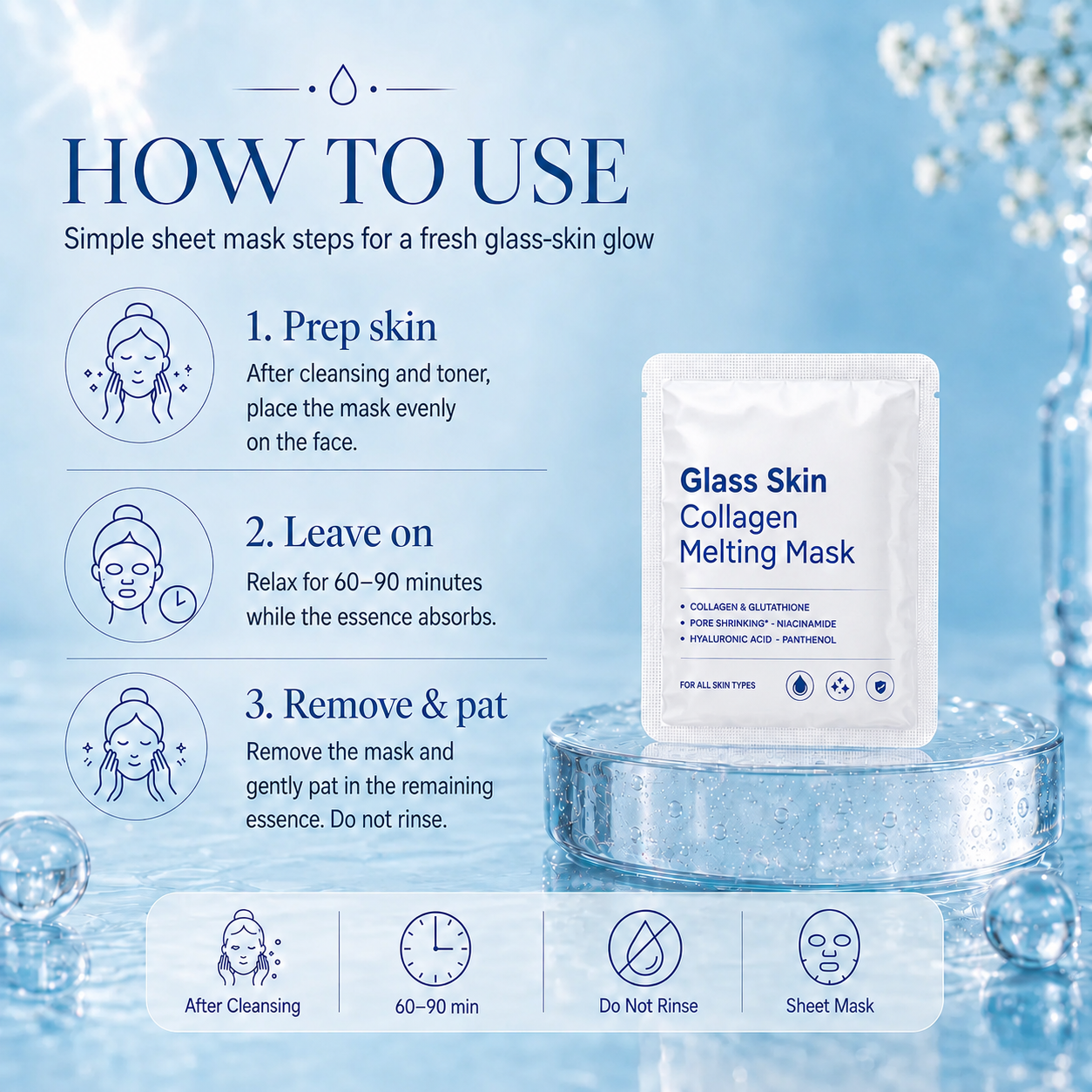 K - Glass Skin Collagen Melting Mask